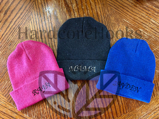 Embroidered Name Beanie